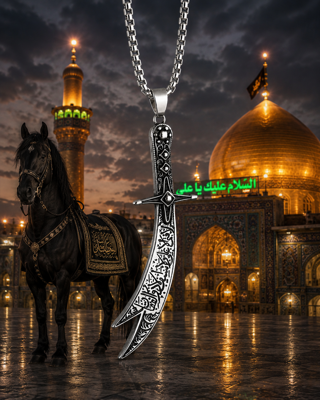 Beautiful Zulfiqar Sword Necklaces